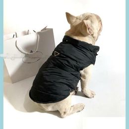 Abbigliamento per cani Designer Abbigliamento per cani Abbigliamento per la stagione fredda Giacca invernale per cuccioli antivento Cappotto per animali domestici impermeabile Gilet per animali domestici caldo con cappelli F312Z