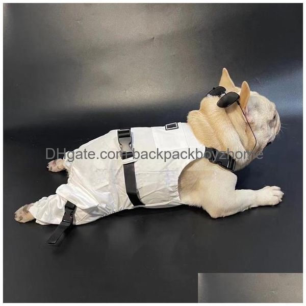 Vêtements pour chiens Designer Vêtements pour chiens Vêtements de luxe pour animaux de compagnie Vêtements avec motif de lettre Veste Sling Combinaison Costumes Mode Confortable Bla Dh9Wi