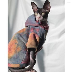 Hondenkledingontwerper Luxe kleurrijke kat puppy trui kleine kleding hoodies voor schnauzer Yorkie poodle sphynx