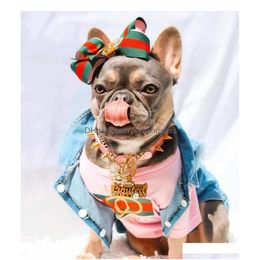 Designer de vêtements pour chiens Vêtements pour animaux de compagnie Agneau brillant Doudoune à deux pattes Français Bldog Corgi Warm Fashion Manteau d'hiver Yihao Drop Delivery H Dh9Zb
