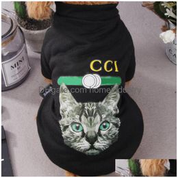 Chien Vêtements Designer Pet Français De Luxe G Gilet Teddy Cat D'été Coton Respirant T-shirts Deux Jambes Porter Pour Petits Chiens Moyens Vêtir Dhand