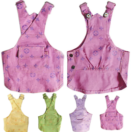 Vêtements pour chiens Designer Vêtements pour animaux de compagnie Denim Chiot Gilet pour animaux de compagnie Robe de princesse Jupe pour chiens de petite race Chats Rose