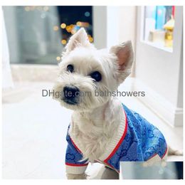 Designers de vestuário para cães, roupas de inverno, luxos, clássico, suprimentos para animais de estimação, tricô, camisa, colete pequeno, suéter para cachorro, com letras, Dr. Dhchh