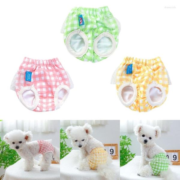 Vêtements pour chiens Couches respirantes Culottes hygiéniques Princesse Chiens Sous-vêtements en dentelle Combinaisons pour fille Femelle Chiots Shorts