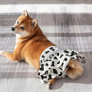 Hondenkledingluier Modieuze wasbare wasbare Pet Menstrual Pants met bevestigingstape voor vrouwelijke honden Hoge absorptievrije herbruikbaar