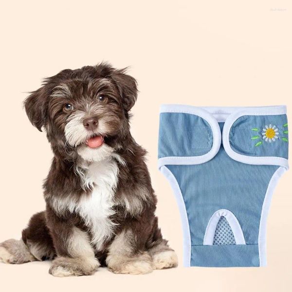 Couches de vêtements pour chiens pour la chaleur respirante maille femelle étanche à l'eau absorbant les pantalons menstruels pour animaux de compagnie incontinence