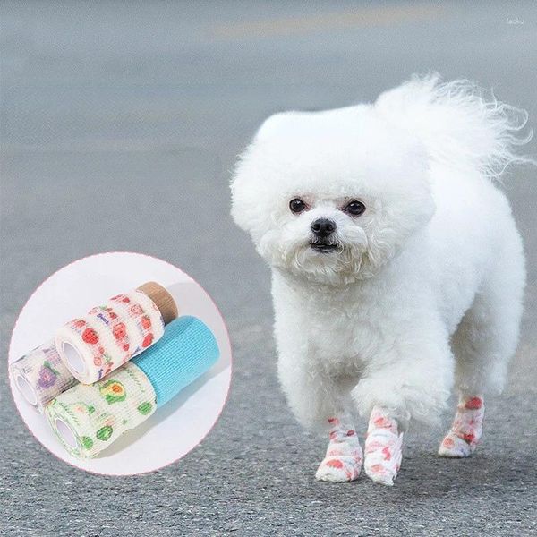 Appareils pour chiens couvrages de pieds jetables petites chaussures de compagnie enveloppe à l'épreuve de la saleté lors de la sortie du chaton bandage chihuahua yorkshire