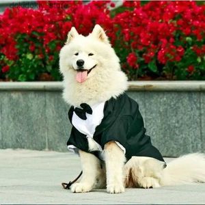 Vêtements pour chiens do weddin costume boy do Diss Tuxedo cori buldo samoyed husky olden retriever nobin pet coat et tenue dropshipin l49
