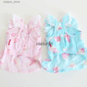 Hondenkleding Hondenkleding Nieuwe kattenjurk Tutu Lace Bow Watermelon Design Pet Puppy Rok Spring/Zomerkleding Outfit 5 Maten 2 Colorvaiduryd L46