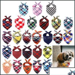 Vêtements pour chiens Vêtements pour chiens Fournitures Pet Home Garden Bandanas Écharpe Foulard Bavoirs Lavable Fille Garçon Coton Accessoires D'automne En Plein Air Pour Ot19H