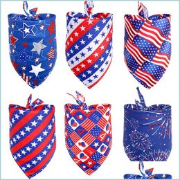 Hondenkleding Dog Bandana American Independence Day Pet Accessories Small Medium Grote Cat Bandanas Sjaalsvoorraden 4e JY Drop Delivery DHO4L