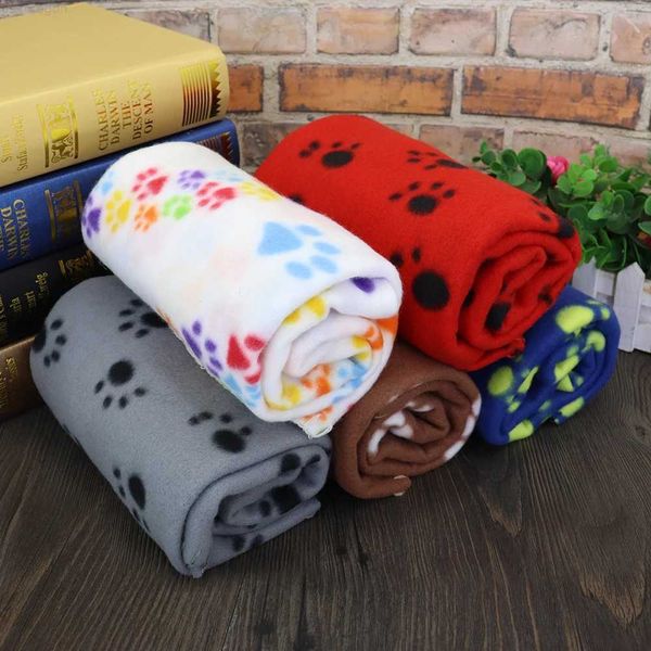 Vêtements pour chiens Couvertures pour chiens de grande taille, chiot, chat, lavable, doux, tapis pour animaux de compagnie, couverture pour chenil, caisse, tapis de lit avec motif de patte mignon