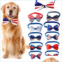 Hondenkleding Dog Bow Tie Puppy Cat Bowties Necities Fashion Pet Supplies for American Independence Day Drop Deview 2021 Home Garden P DHCGQ