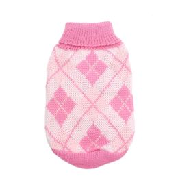 Vêtements de chien chien chat Argyle pull à capuche manteau de chiot pour animaux de compagnie veste automne hiver vêtements 5 couleurs 6 tailles 230901