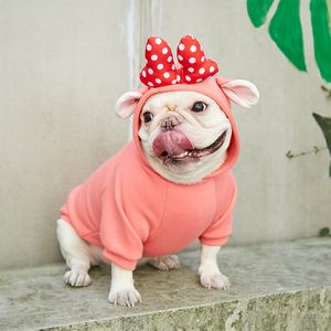 Hondenkleding Hond Hoodie Cute Pets Apparel Winter Dog Kleding Pomeran Maltese Bichon Poodle Schnauzer Pug Franse Bulldog Clothing Dropship 230504