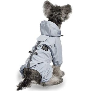 Hondenkleding Hondenregenjas Sneldrogend Huisdier Reflecterend Verstelbare regenponcho en waterdicht Winddicht Puppy Capuchon Mantel 4 poten Regenjasvaiduryd