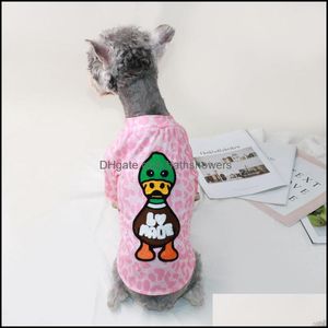 Vêtements pour chiens chemises pour chiens belles vêtements de broderie de canard vêtements d'été pour petits chiens chihuahua yorkies bldo bathshowers drop livsing dhn0t