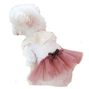 Vêtements pour chiens Robe de mariée pour chien Robes de chat d'été Jupe pour chiot Tutu Mignon Bowknot Vêtements pour chiens Vêtements Yorkshire Poméranie Vêtements pour chiots 230504