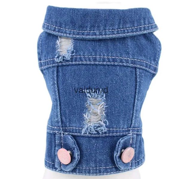 Vêtements de chien Chiens et chats Jean et Vest Paw Print Pet Puppy Manteau Printemps / Automne Vêtements 6 Taillesvaiduryd