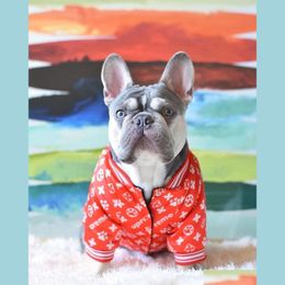 Vêtements pour chiens Vêtements pour chiens Baseball Uniforme Vêtements pour chiens Designer Manteau d'hiver Sublimé Léopard Imprimer Chaud Coupe-vent Pet Pour Petit Mediu Otgzk