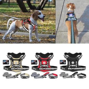 Ropa para perros Arnés para perros con correa Táctica Pet Pecho Correa Collar Ajustable Caminata al aire libre Chaleco de entrenamiento para