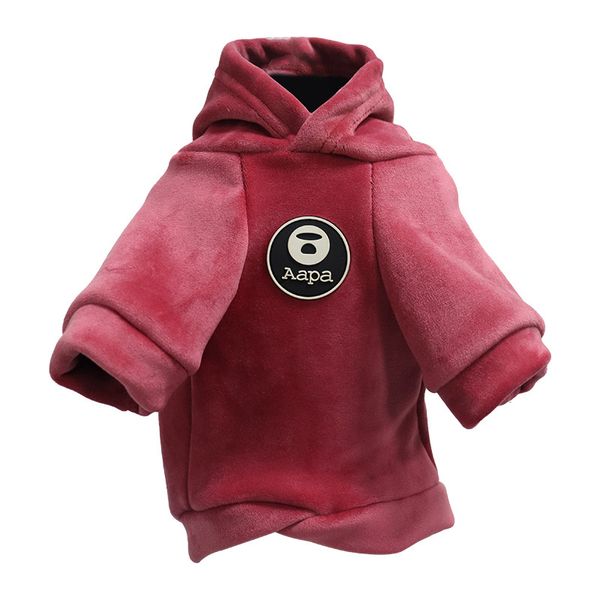 Ropa para perros Sudaderas con capucha para perros Ropa para mascotas Sudaderas con capucha Suéter con sombrero y bola de lana Sudadera de invierno Abrigo de terciopelo suave y cálido para perrito pequeño, mediano y grande A24