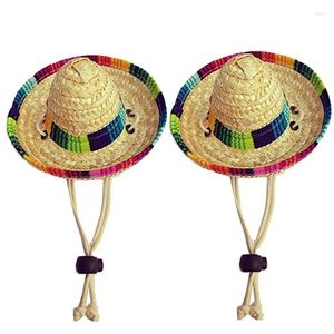 Vêtements pour chiens Chiens Sombrero Chapeau Sun Party Chapeaux pour style mexicain et chats Costume drôle
