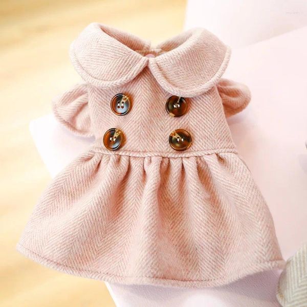 Ropa para perros Collar de muñeca Ropa para gatos Vestido para perros Otoño Invierno Mujer Dulce Princesa Ropa para mascotas Yorkies Chihuahua Cachorro Falda Suministros para mascotas