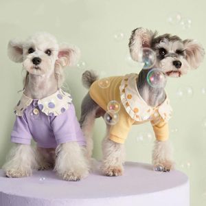 Polo de vêtements pour chiens Polo beaux vêtements de chiot pour Teddy Schnauzer Copton Cotton Costume Costume Pet de mode Shirts Cat Drop