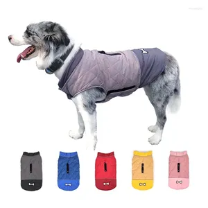 Vêtements de chien Double face manteau d'hiver vêtements imperméables manteaux de polyester chaud coton animal de compagnie petit grand gros chiens vêtements pour animaux de compagnie