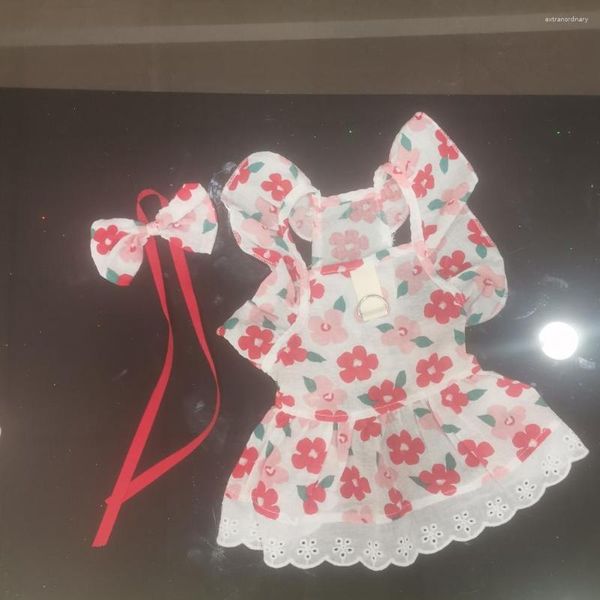 Ropa para perros vestido ajustado mascota verano pequeña princesa cosplay traje floral ropa