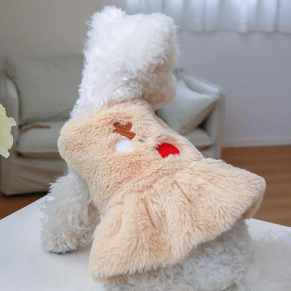 Perro ropa vestido encantador dibujos animados imágenes suave festival de Navidad mascota para peluche