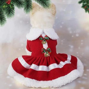 Hondenkledingjurken voor kleine honden zachtheid comfort Kerst rode outfits fluweel warme huisdierkleding gemakkelijk om katten te dragen