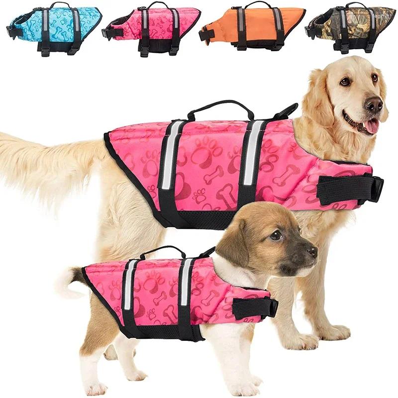 Hondenkleding Drop Summer Safety Pet Life Jacket Bedrukt zwempakbeschermer voor kleine middelgrote honden Reflecterend vest