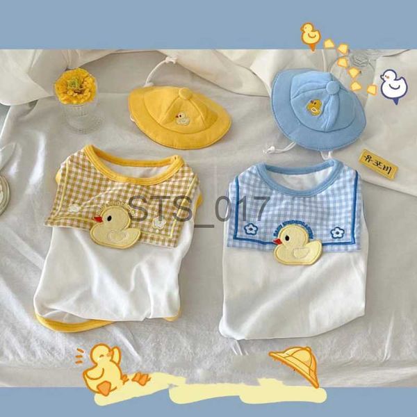 Vêtements de chien Gilet de canard Vêtements de chien de compagnie Vêtements de dessin animé Chiens Super Petit Mignon Chihuahua Imprimer Doux Été Blanc Fille Garçon Mascotas x0904