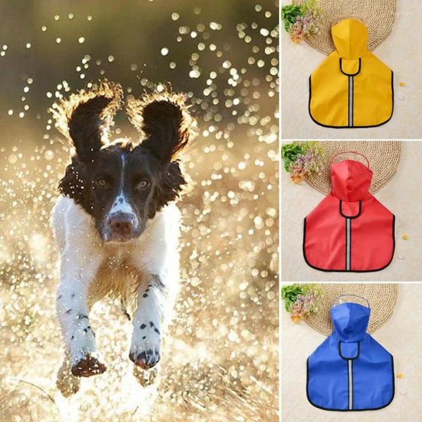 Vêtements pour chiens imperméable durable léger bande réfléchissante chiot à large bord pour la marche