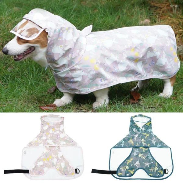 Vêtements pour chiens vêtements de pluie durables avec anneau de traction Boucille respirante Design de la boucle de compagnie PET.