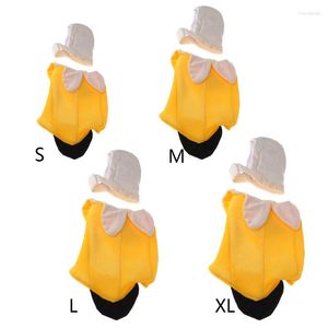 Vêtements pour chiens E56C Adorable Halloween peau de banane Costume pour animaux de compagnie Cosplay chaud festif habiller