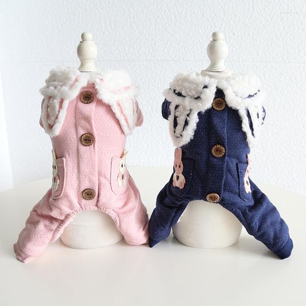 Ropa para perros Bolsillo para la oreja Ropa para mascotas Pijamas Vestido Abrigos para gatos Cachorro Ropa floral para perros Teddy 3 colores