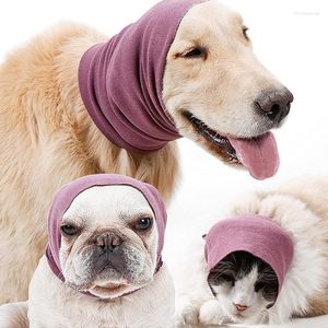 Hondenkledingoren bedekken voor geluid verminderen Pet Hood Earmuffs Angstverlichting Bruidegom Baden Blazen Droog Wasbare comfort Levering