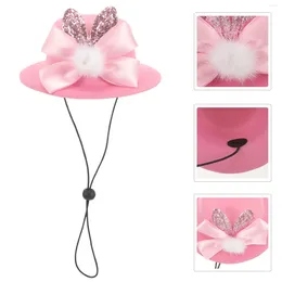 Hondenkleding Paas Bonnet Pet Hat Cute Sun Verstelbare riem Glitter Ears Bowknot Cat Fascinator Tea Party Headwar