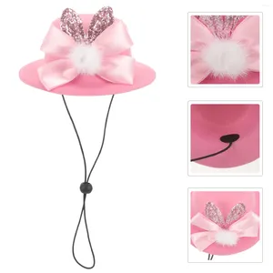 Hondenkleding Paas Bonnet Pet Hat Cute Sun Verstelbare riem Glitter Ears Bowknot Cat Fascinator Tea Party Headwar