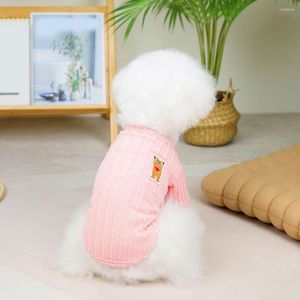 Hondenkleding elastisch chic lint gratis teddy trui winter kleding garen cartoon foto's voor thuis
