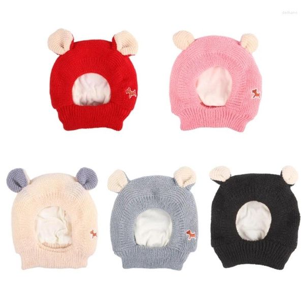 Appareils pour chiens Elastic Crochet Pet Cartoon Ear Hat Party Dress Up Winter Supply 270F