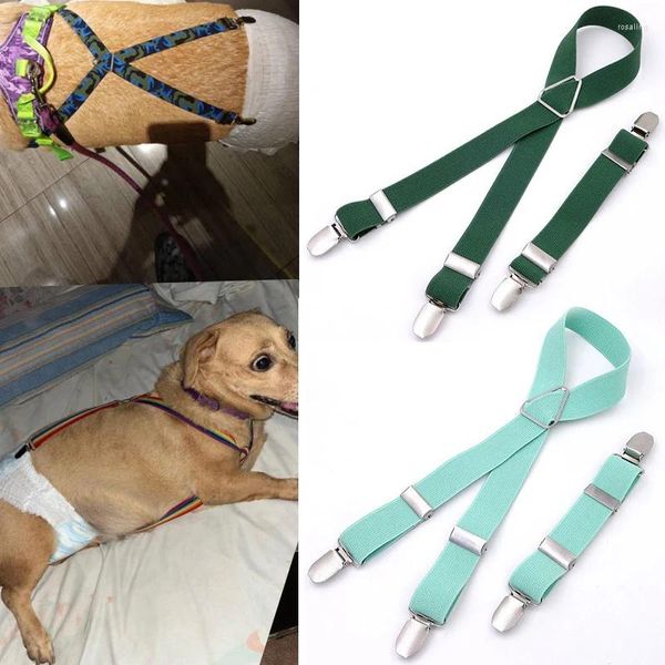 Ropa para perros Tirantes elásticos Pañal Keeper Pequeño Mediano Ropa grande Pañales femeninos Pantalones Faldas Bandas para el vientre