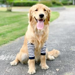 Vêtements de chien Coudière Protecteur Anti-léchage Plaie Douce Respirant Soulagement de la douleur Épaule Support Manches Coussinets pour Canine 231010