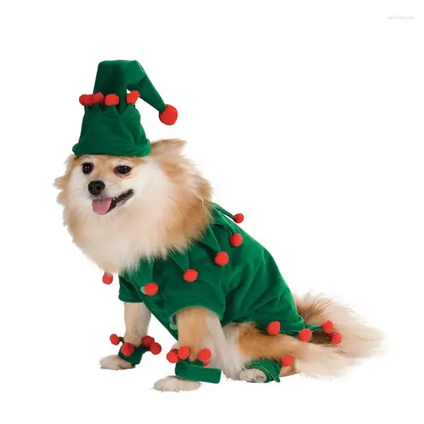 Vêtements pour chiens Elf Pet Costume M manteaux de Noël avec chapeau Halloween Cosplay Vêtements Costumes Funny Costumes Produits