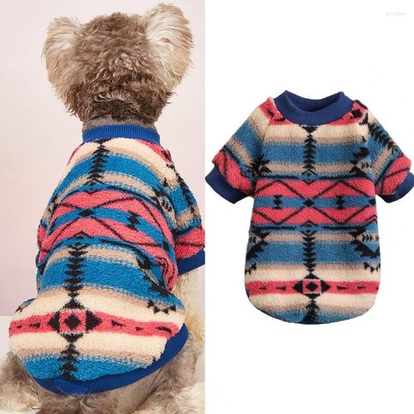 Vêtements pour chiens Excellent Costume Anti-fade Facile à porter Polyester Motif Irrégulier Imprimé Manteau Couverture Du Ventre Vêtements D'hiver