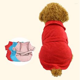 Vêtements pour chiens EXCELLENT ELITE SPANKER Vêtements pour animaux de compagnie Automne Hiver Pyjama chaud Robe Manteau de salle de bain