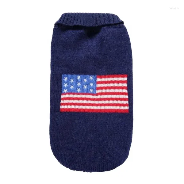 La fábrica de la ropa del perro almacenó el suéter grande de moda de la ropa de la bandera americana al por mayor
